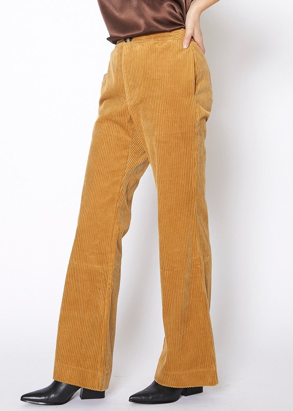 Corduroy Wide Leg High Waist Pants XS-XL