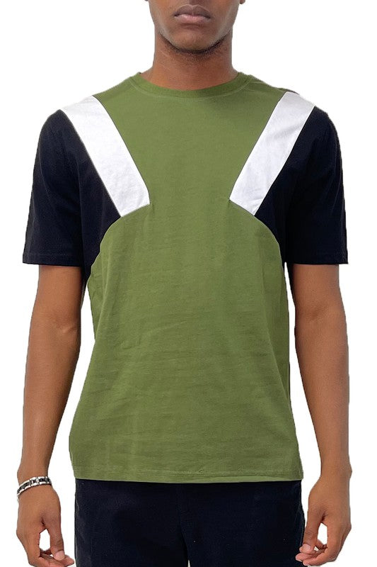 Color Block Short Sleeve Tshirt