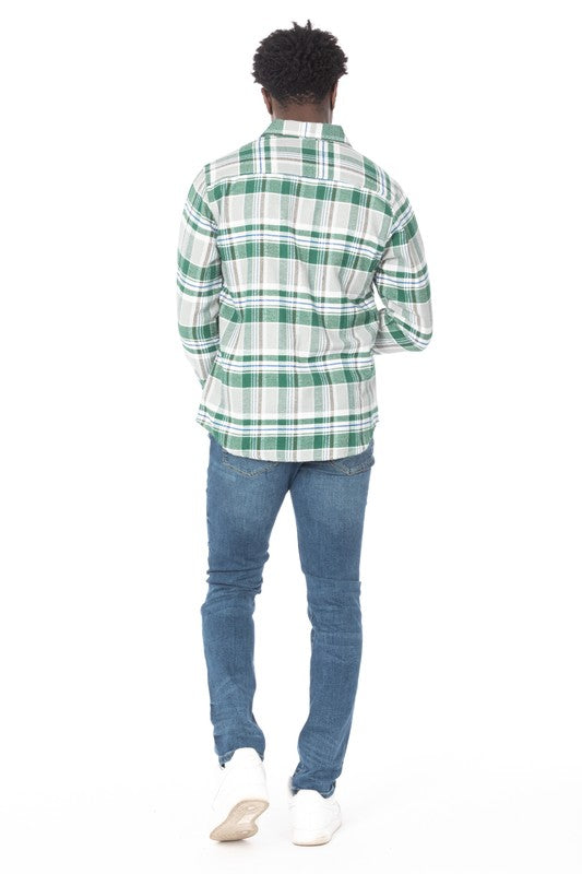 Men's Flannel Shirt Green