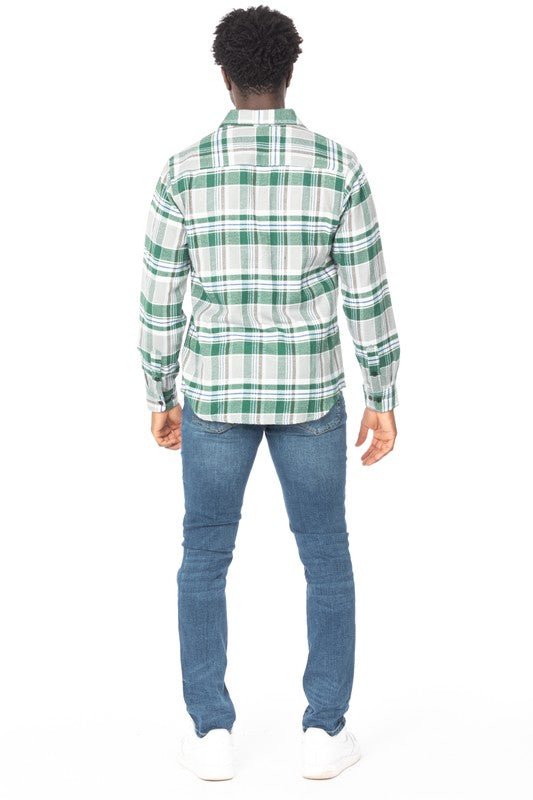 Men's Flannel Shirt Green