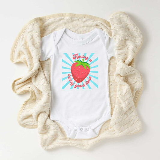 Having A Berry Good Time Baby Onesie
