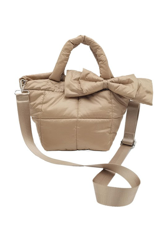 Padded Tote Bag with Ribbon