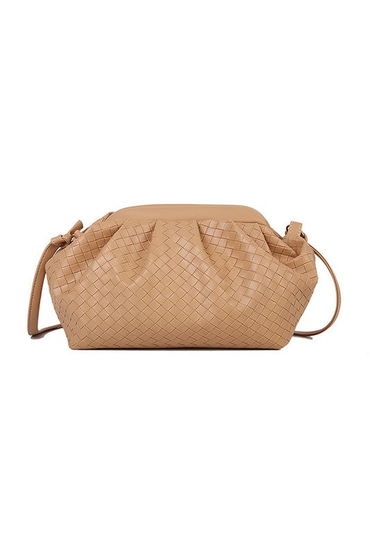 Faux Leather Woven Bag