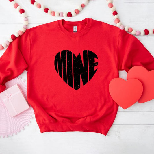 Mine Heart Distressed Graphic Sweatshirt