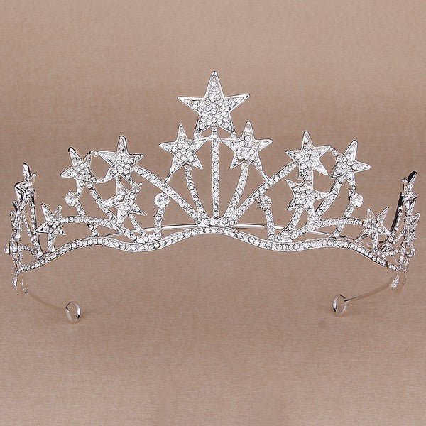 Star Rhinestone Crown Hair Accessories L2811