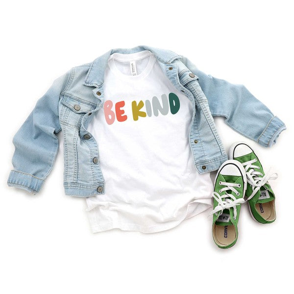 Be Kind Bold Colorful Youth Graphic Tee