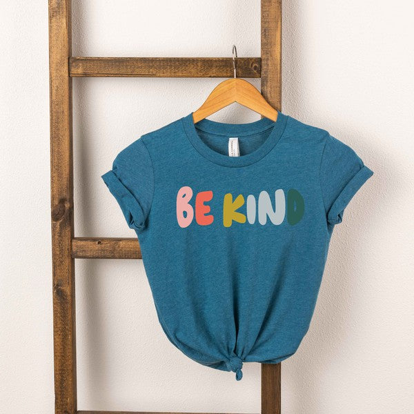Be Kind Bold Colorful Toddler Graphic Tee