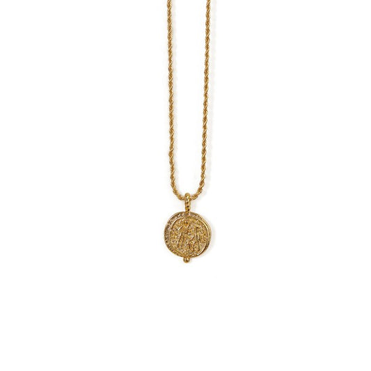18K Gold Baroque Vintage Necklace