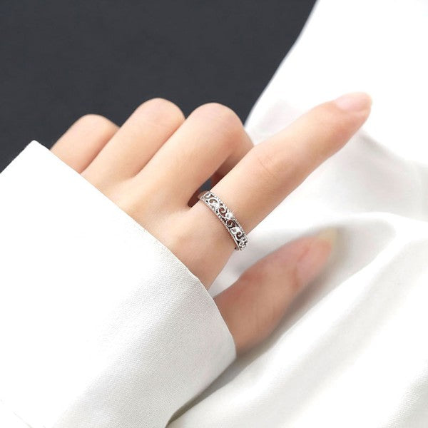 925 Sterling Silver Simple Zircon Ring