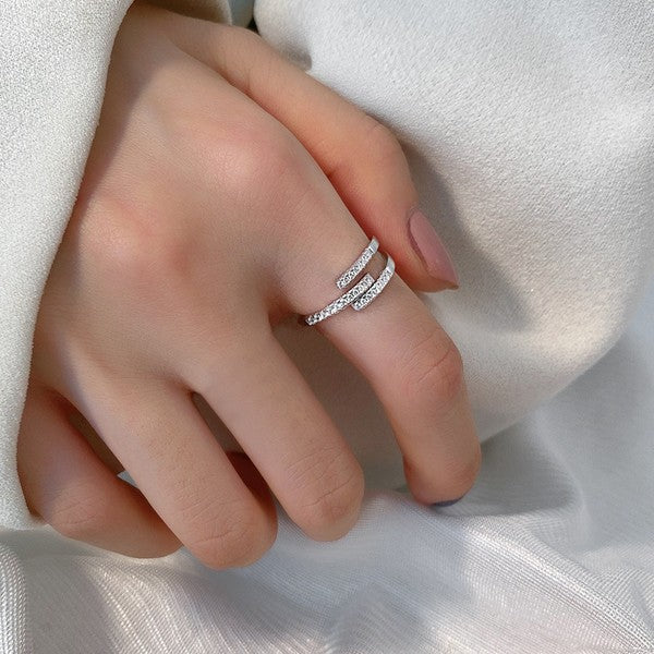 925 Sterling Silver Simple Three-layer Ring
