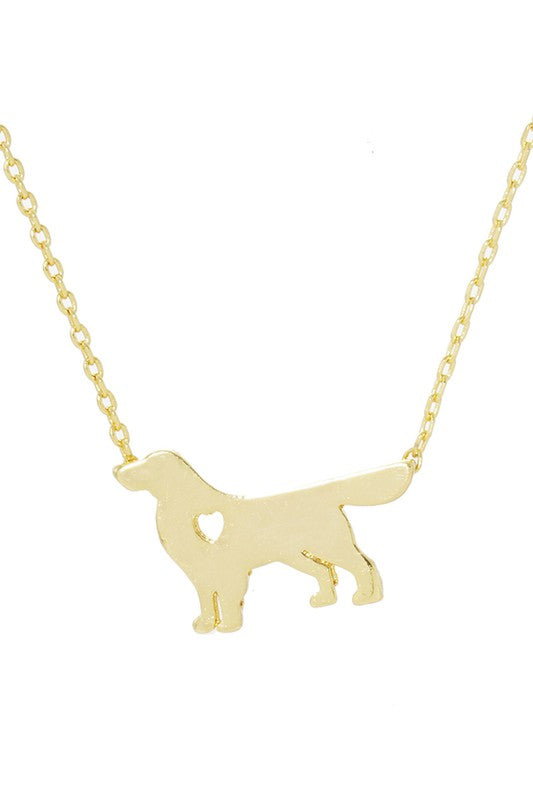 Gold Dipped Brass Dog Necklace